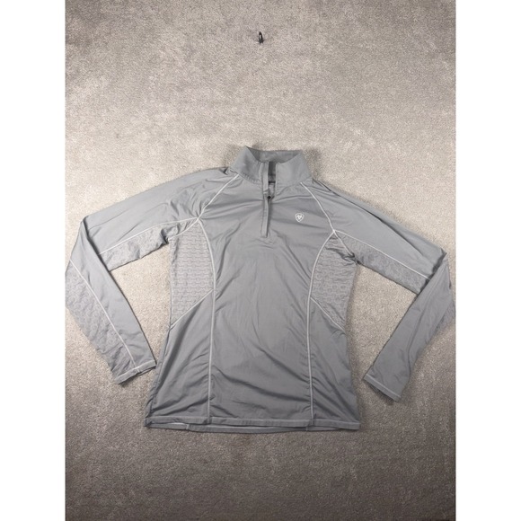 Ariat Tops - AriatTek Women's Cold Series Pullover Shirt Large Gray, Quarter Zip, Stretch
